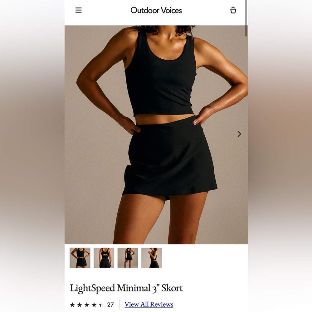 Outdoor voices lightspeed minimal skirt size small